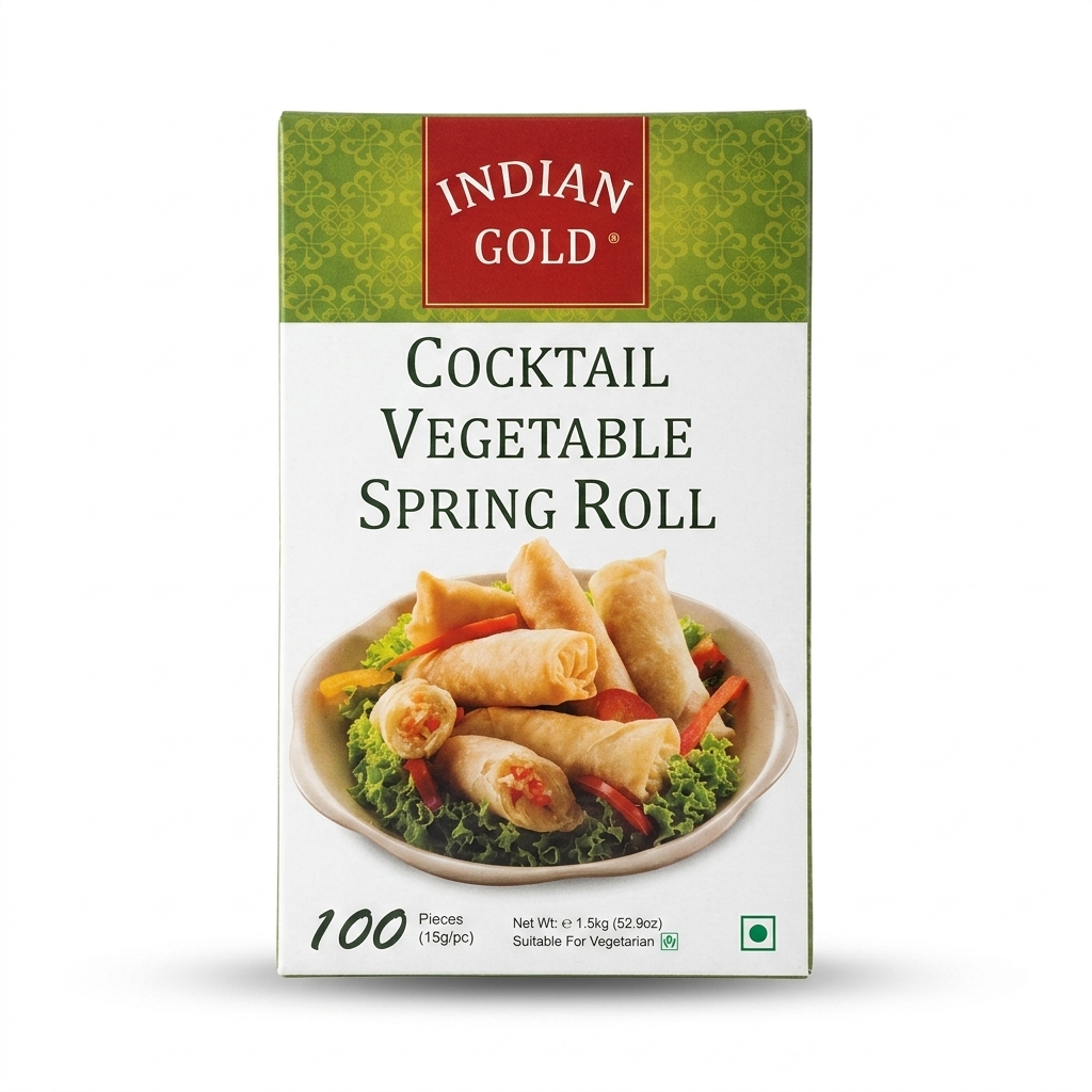 Indian Gold Cocktail Vegetable Spring Roll